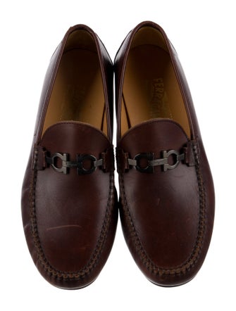 Salvatore Ferragamo Gancini Logo Leather Loafers
