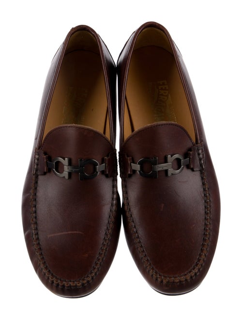 Salvatore Ferragamo Gancini Logo Leather Loafers