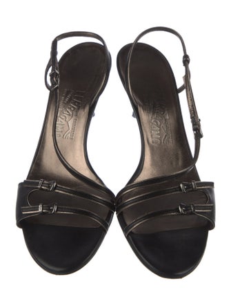 Salvatore Ferragamo Leather Slingback Sandals