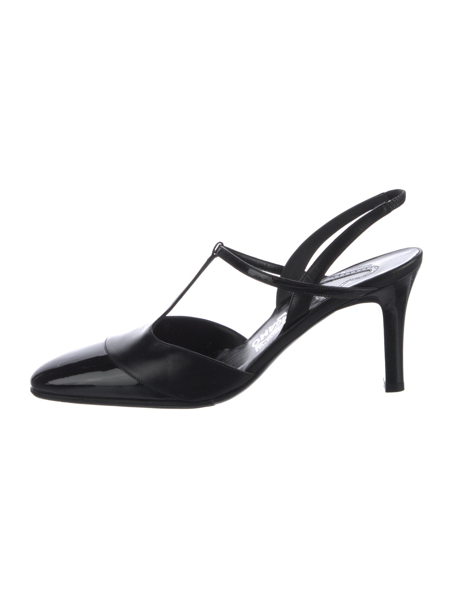 Salvatore Ferragamo Leather T-Strap Pumps
