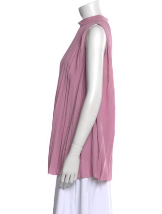 Salvatore Ferragamo Silk Mock Neck Tunic