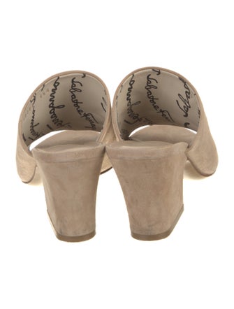 Salvatore Ferragamo Suede Slides