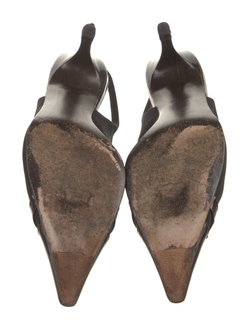 Salvatore Ferragamo Leather Slingback Flats