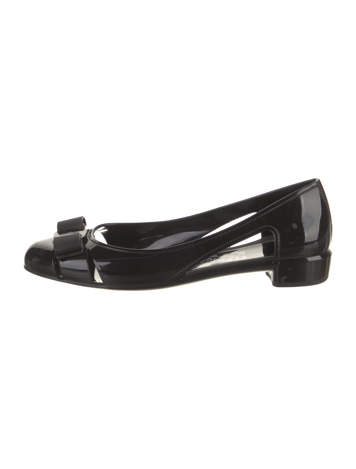 Salvatore Ferragamo Vara Bow Accent Patent Leather Flats