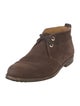 Salvatore Ferragamo Suede Lace-Up Boots