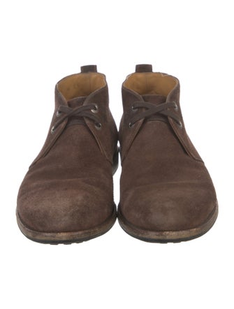 Salvatore Ferragamo Suede Lace-Up Boots