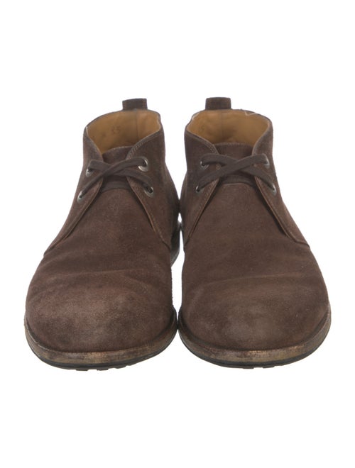 Salvatore Ferragamo Suede Lace-Up Boots