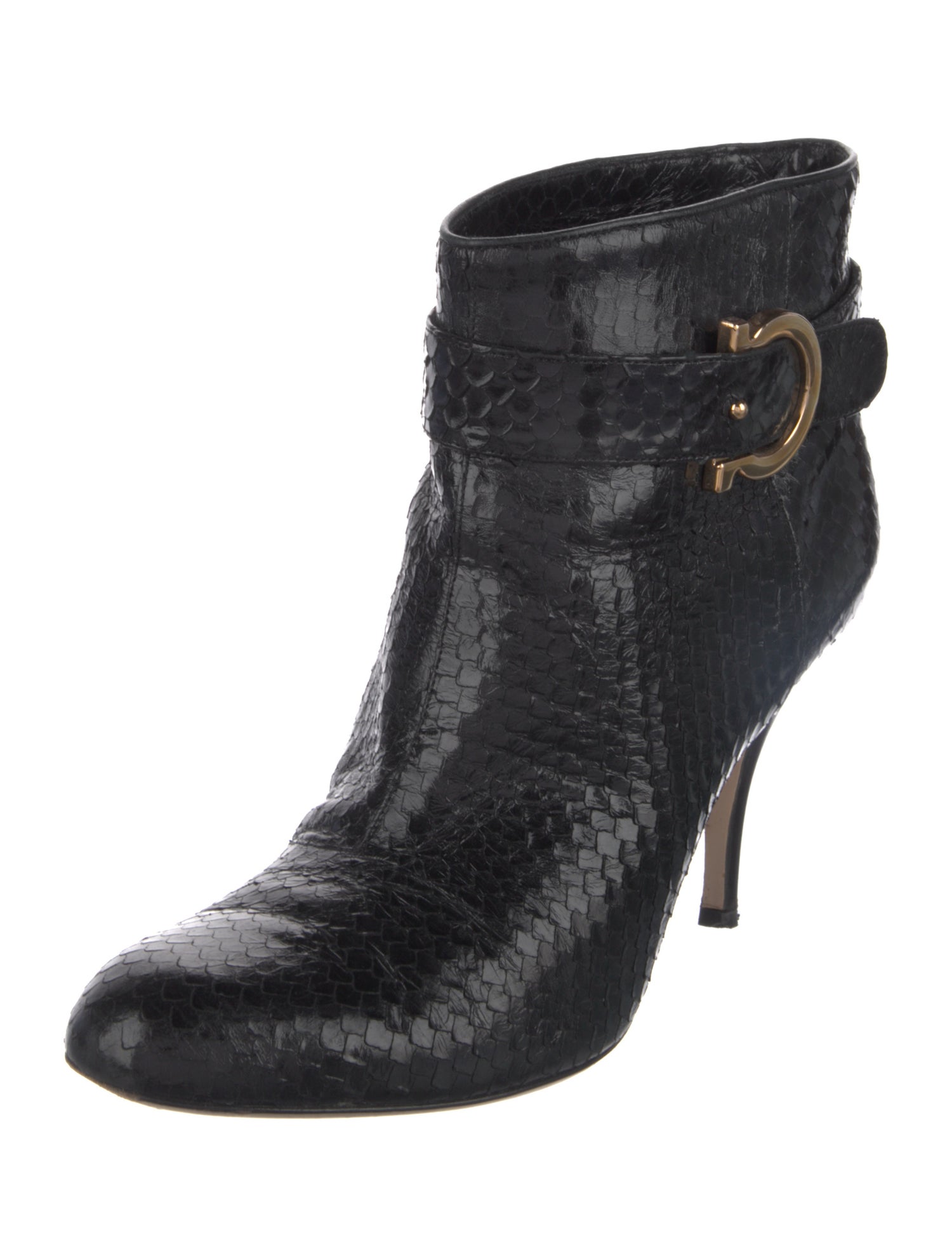 Salvatore Ferragamo Snakeskin Animal Print Boots