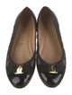 Salvatore Ferragamo Leather Bow Accents Flats