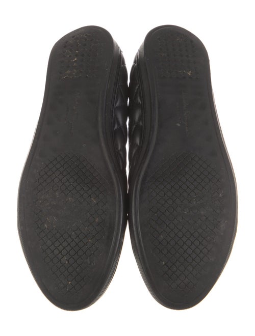 Salvatore Ferragamo Leather Bow Accents Flats