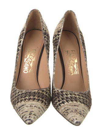 Salvatore Ferragamo Leather Printed Pumps