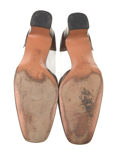 Salvatore Ferragamo Leather Lasercut Accents Pumps