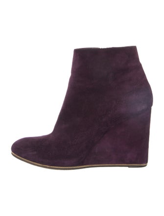 Salvatore Ferragamo Suede Chain-Link Accents Boots