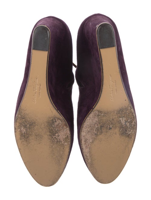 Salvatore Ferragamo Suede Chain-Link Accents Boots