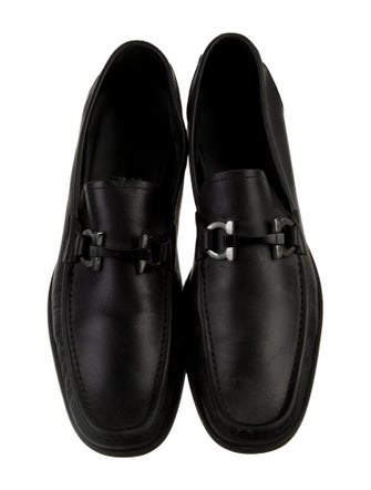 Salvatore Ferragamo Gancini Logo Leather Dress Loafers