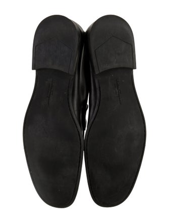 Salvatore Ferragamo Gancini Logo Leather Dress Loafers