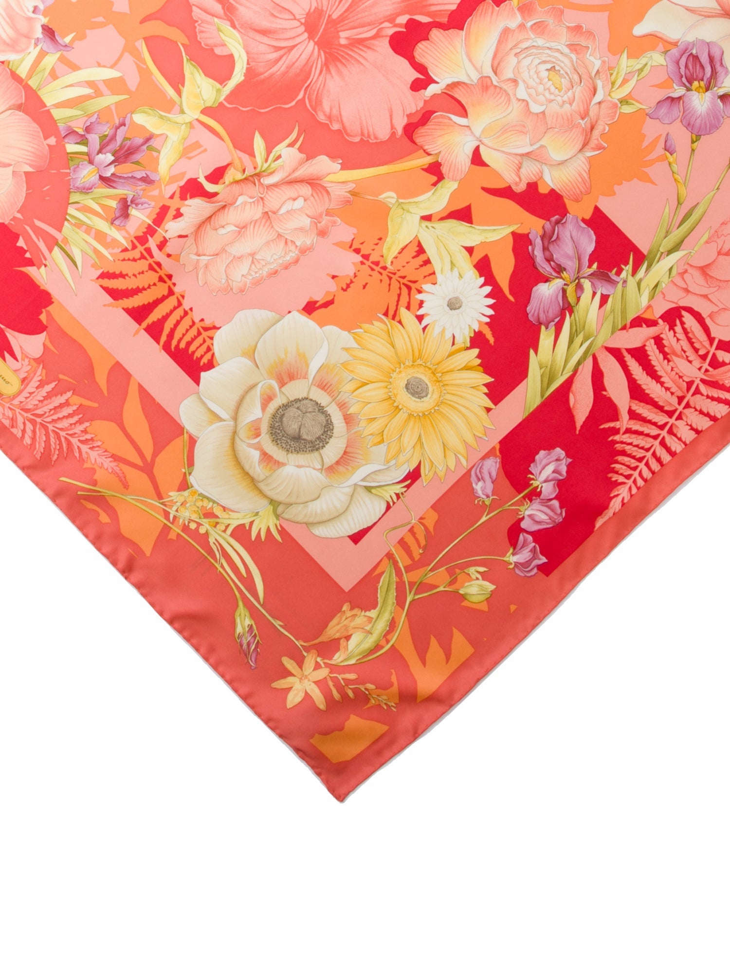 Salvatore Ferragamo Silk Floral Print Scarf