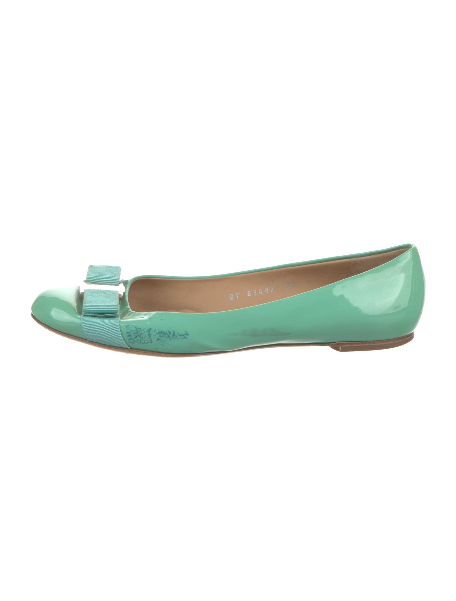 Salvatore Ferragamo Vara Bow Accent Patent Leather Flats