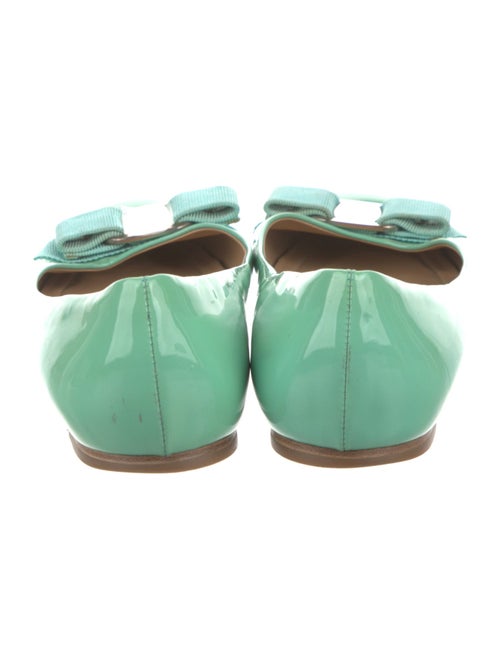 Salvatore Ferragamo Vara Bow Accent Patent Leather Flats