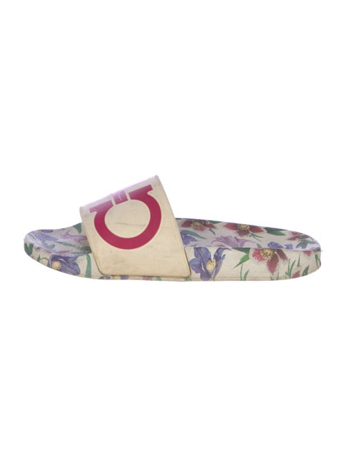 Salvatore Ferragamo Rubber Floral Print Slides