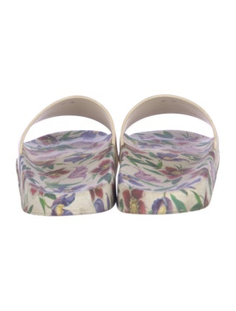 Salvatore Ferragamo Rubber Floral Print Slides