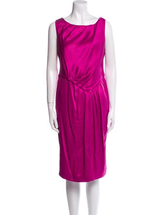 Salvatore Ferragamo Silk Midi Length Dress