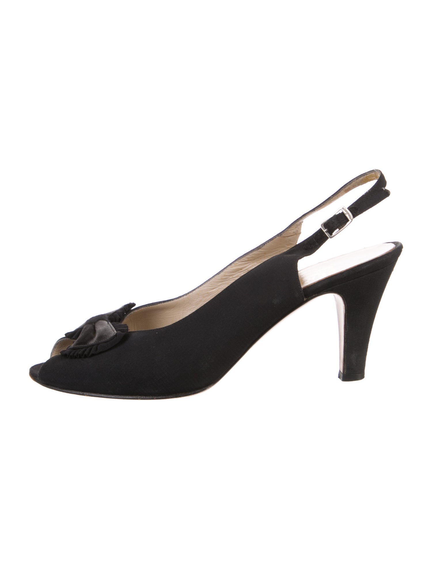 Salvatore Ferragamo Bow Accents Slingback Pumps