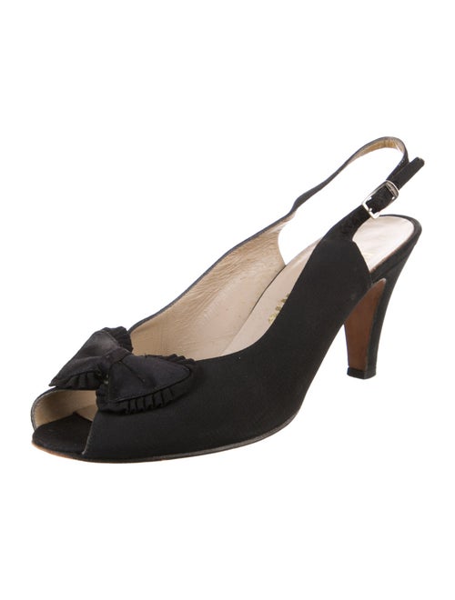Salvatore Ferragamo Bow Accents Slingback Pumps