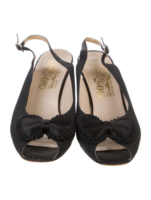 Salvatore Ferragamo Bow Accents Slingback Pumps