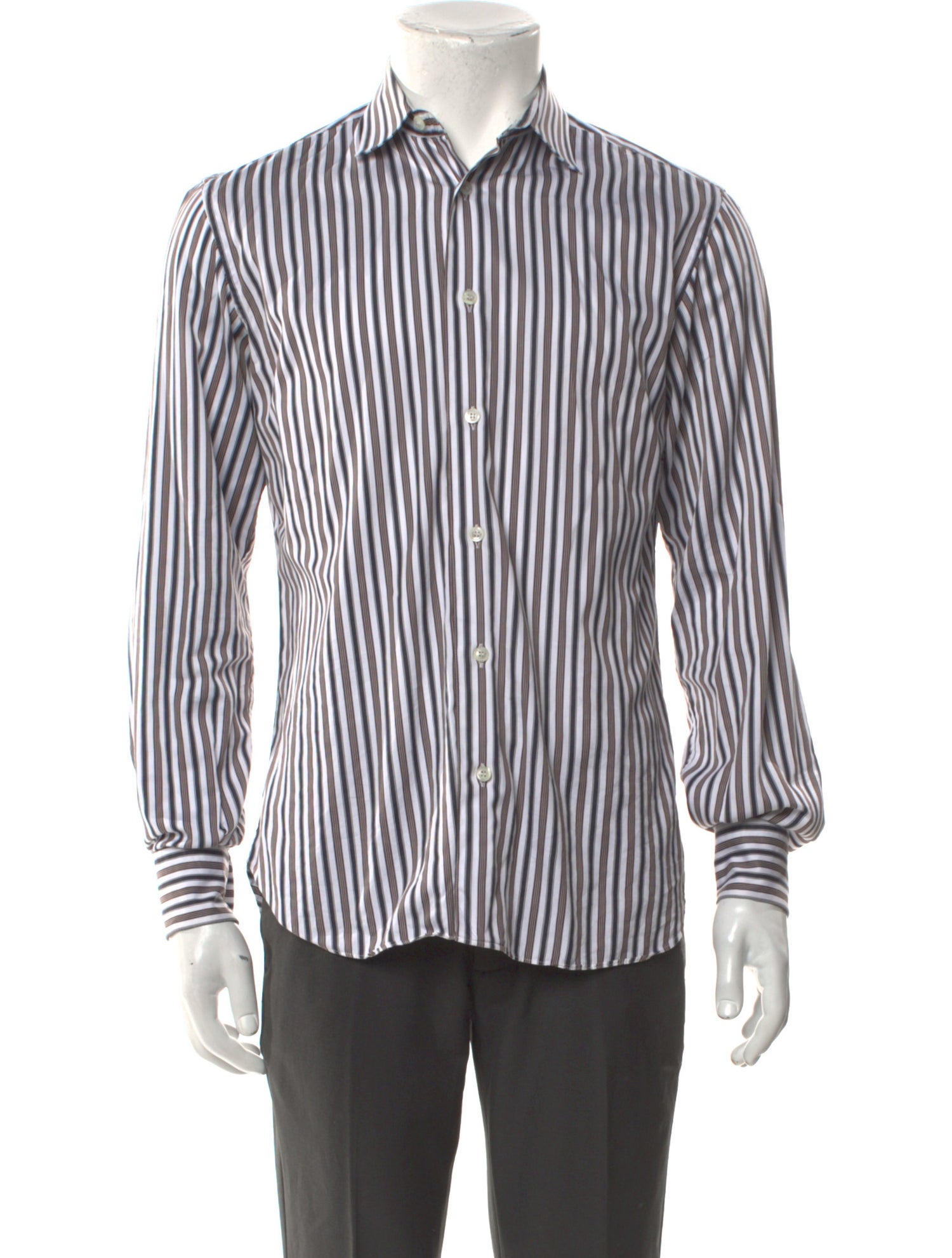 Salvatore Ferragamo Striped Long Sleeve Shirt