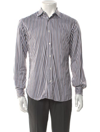Salvatore Ferragamo Striped Long Sleeve Shirt