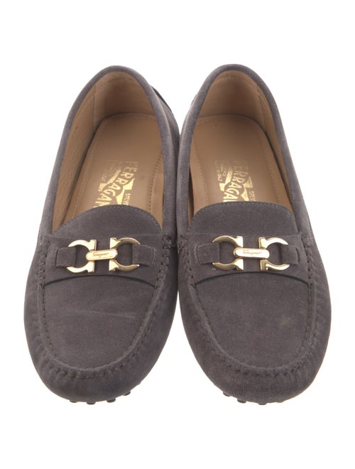 Salvatore Ferragamo Gancini Logo Suede Loafers