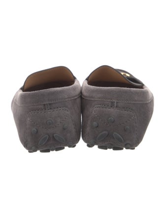 Salvatore Ferragamo Gancini Logo Suede Loafers