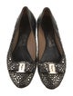 Salvatore Ferragamo Leather Studded Accents Flats