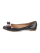Salvatore Ferragamo Vara Bow Accent Patent Leather Ballet Flats