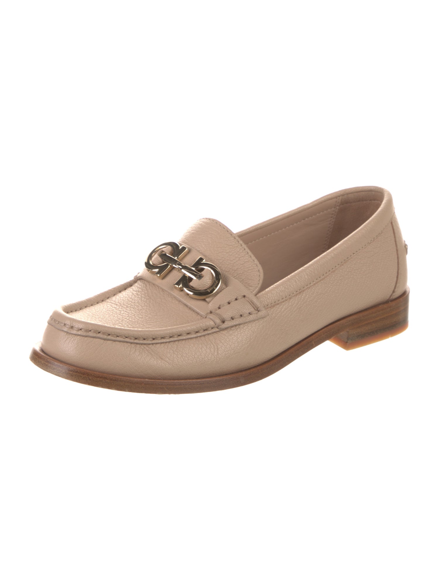 Salvatore Ferragamo Gancini Logo Leather Loafers