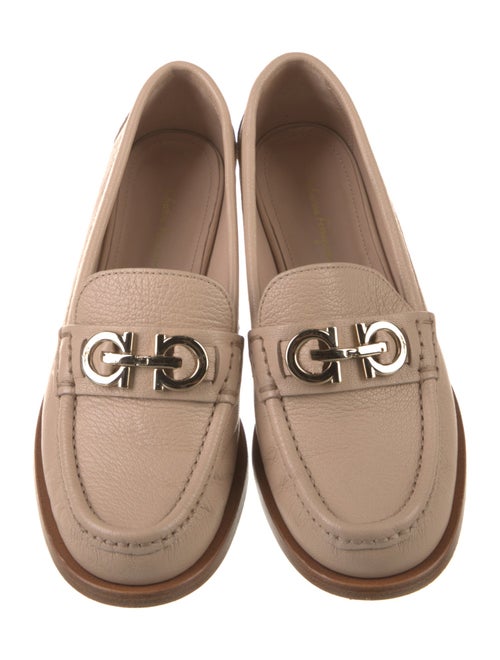 Salvatore Ferragamo Gancini Logo Leather Loafers