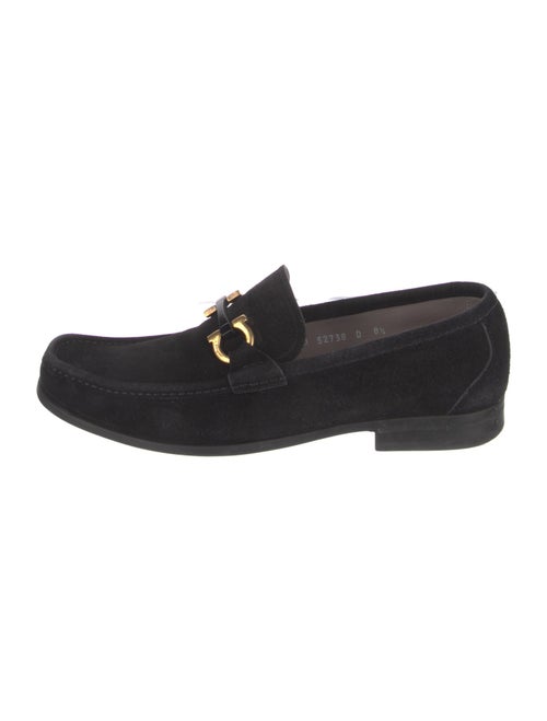 Salvatore Ferragamo Gancini Logo Suede Loafers