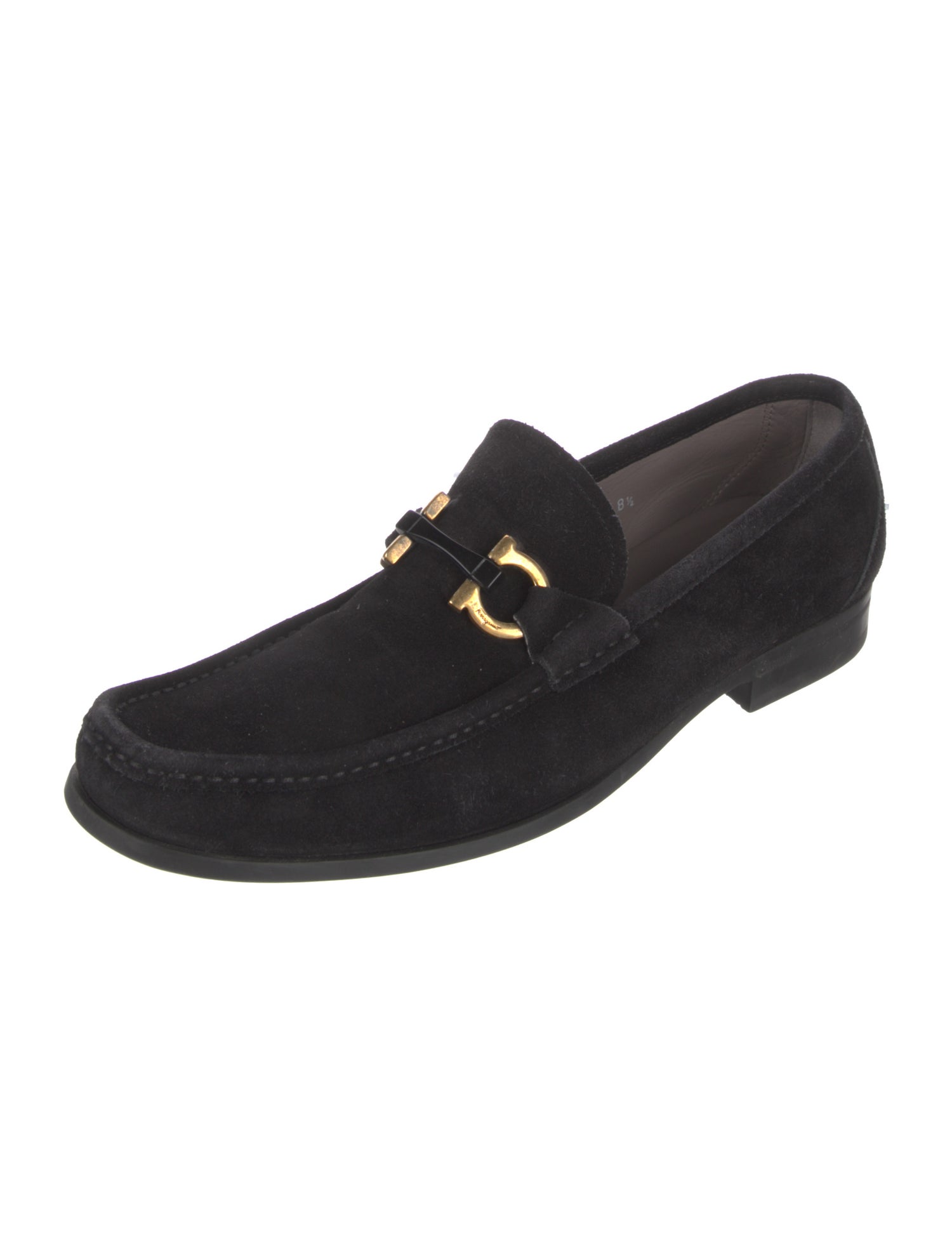 Salvatore Ferragamo Gancini Logo Suede Loafers