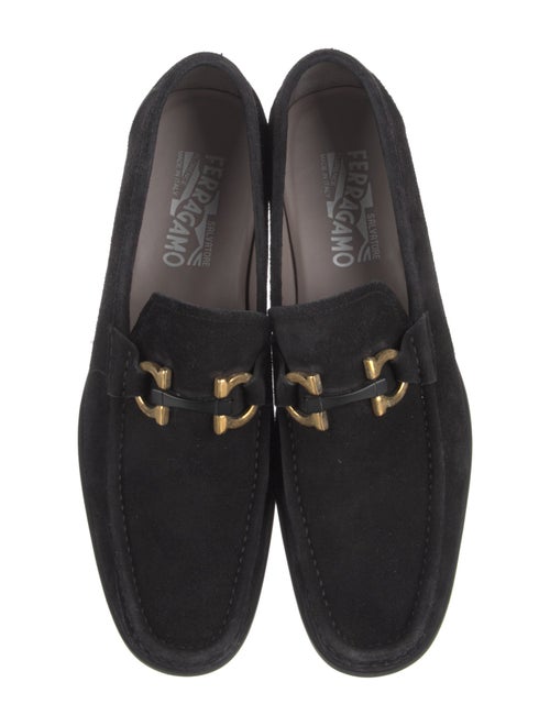 Salvatore Ferragamo Gancini Logo Suede Loafers