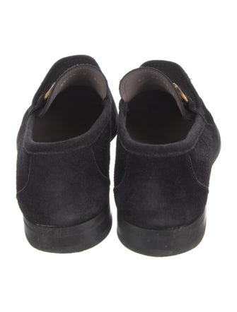 Salvatore Ferragamo Gancini Logo Suede Loafers