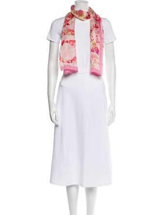 Salvatore Ferragamo Silk Floral Print Scarf