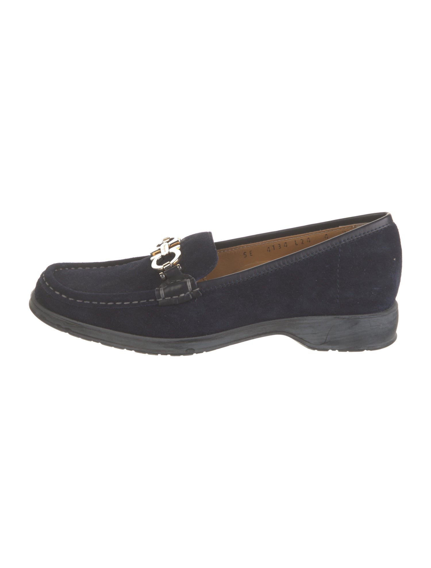 Salvatore Ferragamo Gancini Logo Suede Loafers