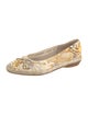Salvatore Ferragamo Printed Bow Accents Ballet Flats