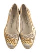 Salvatore Ferragamo Printed Bow Accents Ballet Flats