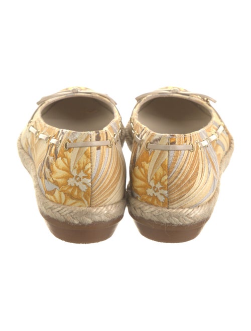 Salvatore Ferragamo Printed Bow Accents Ballet Flats