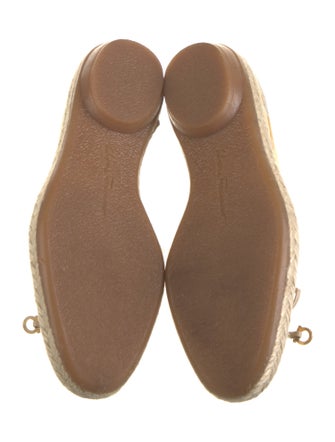 Salvatore Ferragamo Printed Bow Accents Ballet Flats