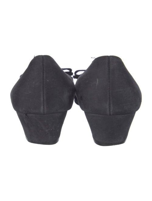 Salvatore Ferragamo Suede Bow Accents Flats