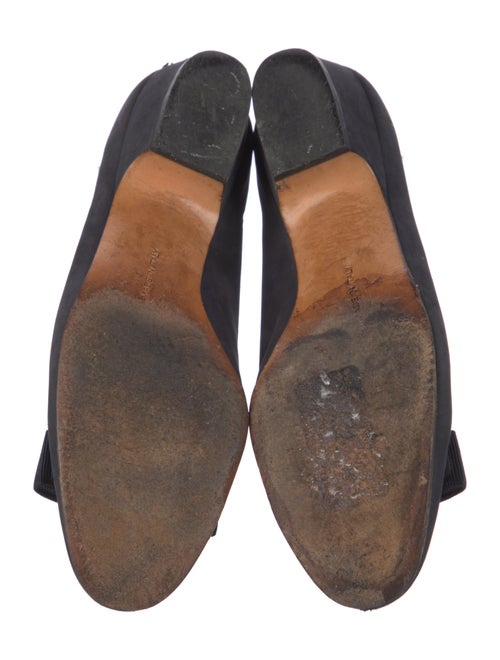 Salvatore Ferragamo Suede Bow Accents Flats