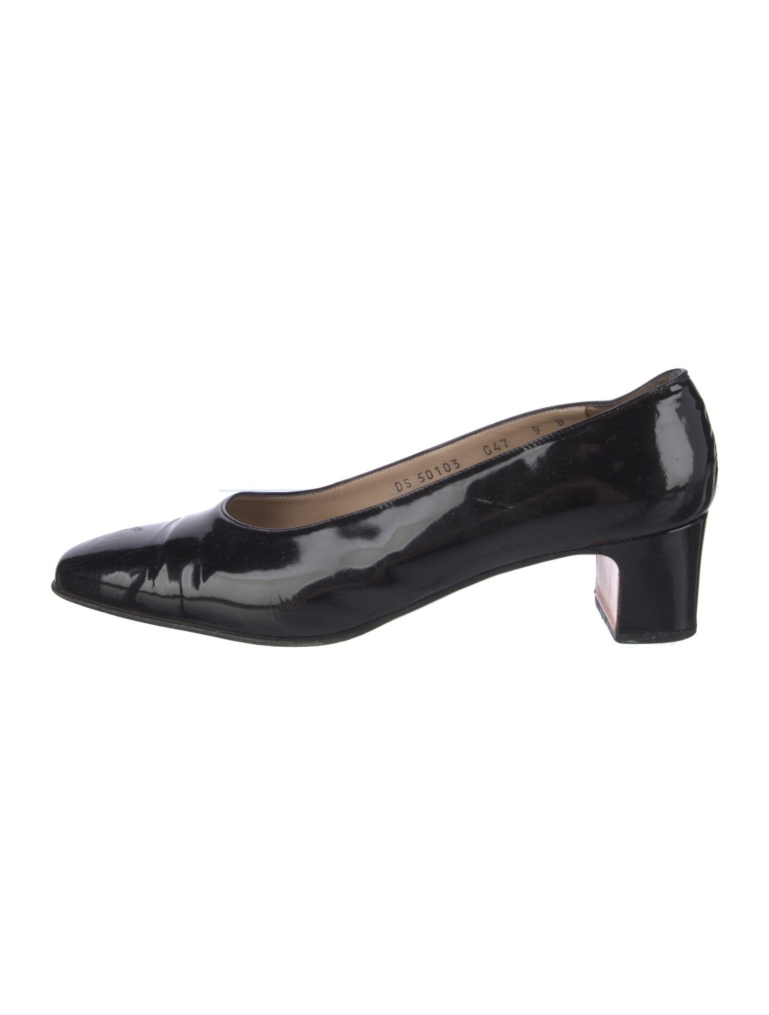 Salvatore Ferragamo Patent Leather Printed Pumps